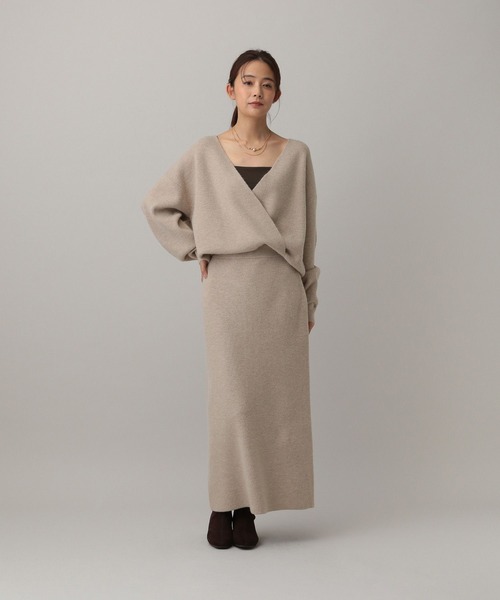 GLOBAL WORK（グローバルワーク）の「MATINEE LINE/ウール混Aラインスカート/611156（スカート・レディース・ブラウン/チャコール/グレイッシュベージュ・MEDIUM/LARGE）」の8枚目の写真