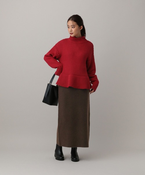 GLOBAL WORK（グローバルワーク）の「MATINEE LINE/ウール混Aラインスカート/611156（スカート・レディース・ブラウン/チャコール/グレイッシュベージュ・MEDIUM/LARGE）」の12枚目の写真