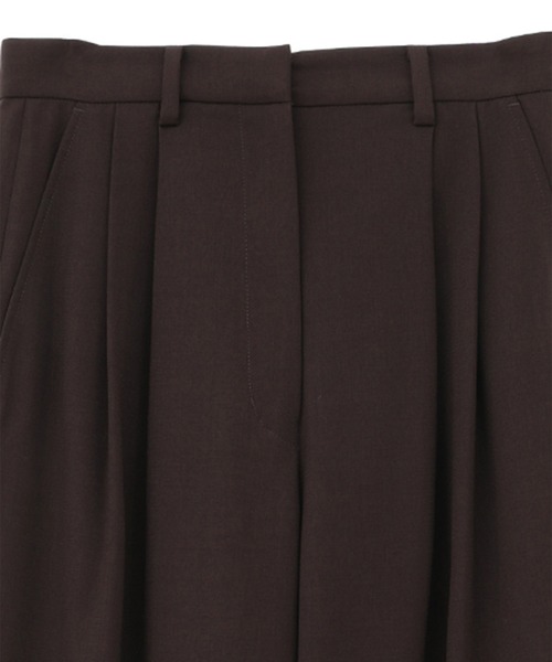 CLANE(クラネ)の「【CLANE/クラネ】BASIC TUCK PANTS/ベーシックタックパンツ(スラックス・レディース・ブラウン/ブラック・1/2)」の7枚目の写真