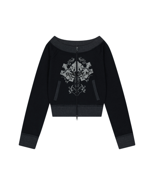 AAKAM(アーカム)の「CROS2 Off-shoulder Zip-Up (Black)(その他トップス・レディース・その他・FREE)」の2枚目の写真