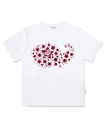 ESCAPEFROM（エスケープフロム）の「Red Star Whale Print Overfit Short Sleeve T-Shirt White（Tシャツ/カットソー）」