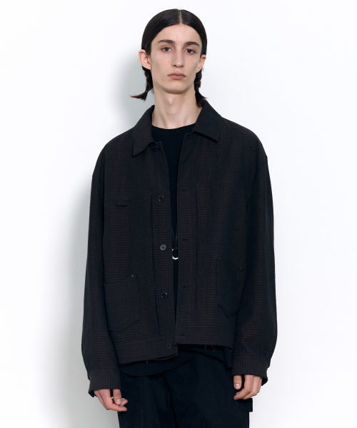 INSILENCE(インサイロンス)の「ダブルクロストラッカージャケット ブラック(デニムジャケット・レディース・その他・SMALL/LARGE/MEDIUM)」の1枚目の写真