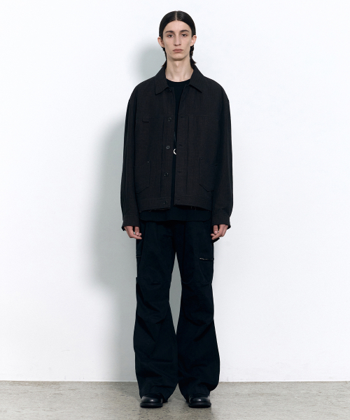 INSILENCE(インサイロンス)の「ダブルクロストラッカージャケット ブラック(デニムジャケット・レディース・その他・SMALL/LARGE/MEDIUM)」の2枚目の写真