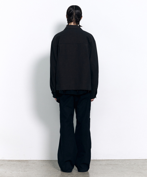 INSILENCE(インサイロンス)の「ダブルクロストラッカージャケット ブラック(デニムジャケット・レディース・その他・SMALL/LARGE/MEDIUM)」の4枚目の写真