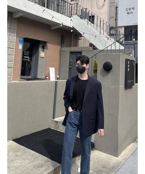 MUSINSA STANDARD(ムシンサスタンダード)の「特大ブレザー【ネイビー】(テーラードジャケット・メンズ・その他・XX-LARGE/LARGE/MEDIUM/X-LARGE)」の4枚目の写真