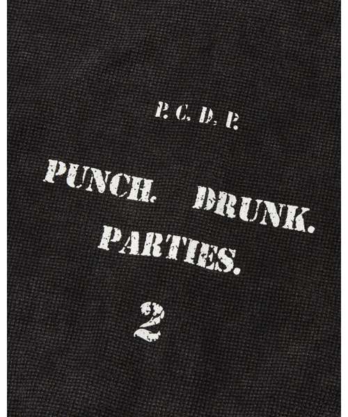 PUNCH DRUNK PARTIES(パンチドランクパーティーズ)の「PCDP Washed Waffle Zip-up Hoodie (WASHED BLACK)(パーカー・メンズ・その他・1/2)」の6枚目の写真