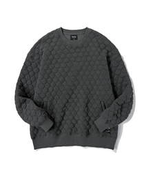 Verdnt（バーダント）の「ルーズフィット雲キルティングウェルトポケットスウェットシャツ[チャコール]（スウェット）」