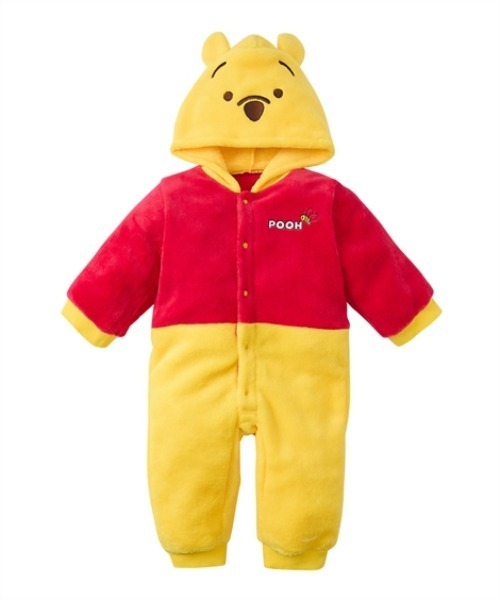 PEANUTS(ピーナッツ)の「【スヌーピー/ディズニー】あったかフリース 着ぐるみカバーオール(ロンパース・キッズ・イエロー系/オレンジ系/ホワイト系・70/80/90)」の3枚目の写真