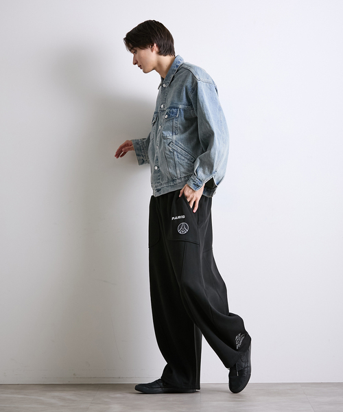 PARIS SAINT-GERMAIN（パリサンジェルマン）の「【Paris Saint-Germain / パリ・サン＝ジェルマン】 JP Knit-Like Script Pants（スウェットパンツ・メンズ・ベージュ/ブラック・MEDIUM/LARGE）」の9枚目の写真