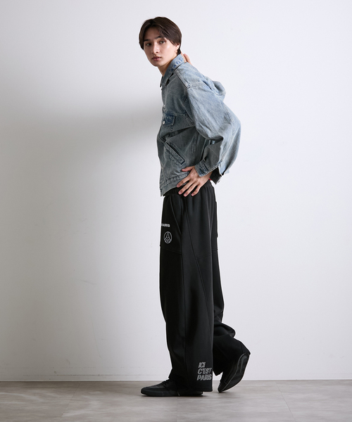 PARIS SAINT-GERMAIN（パリサンジェルマン）の「【Paris Saint-Germain / パリ・サン＝ジェルマン】 JP Knit-Like Script Pants（スウェットパンツ・メンズ・ベージュ/ブラック・MEDIUM/LARGE）」の10枚目の写真