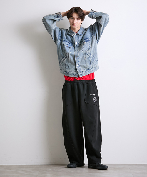 PARIS SAINT-GERMAIN（パリサンジェルマン）の「【Paris Saint-Germain / パリ・サン＝ジェルマン】 JP Knit-Like Script Pants（スウェットパンツ・メンズ・ベージュ/ブラック・MEDIUM/LARGE）」の11枚目の写真