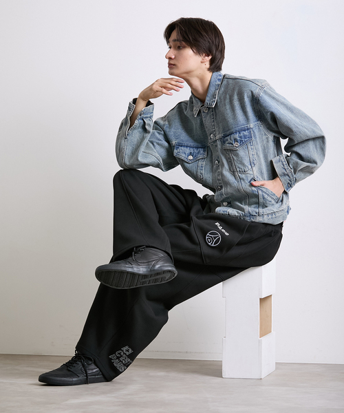 PARIS SAINT-GERMAIN（パリサンジェルマン）の「【Paris Saint-Germain / パリ・サン＝ジェルマン】 JP Knit-Like Script Pants（スウェットパンツ・メンズ・ベージュ/ブラック・MEDIUM/LARGE）」の15枚目の写真