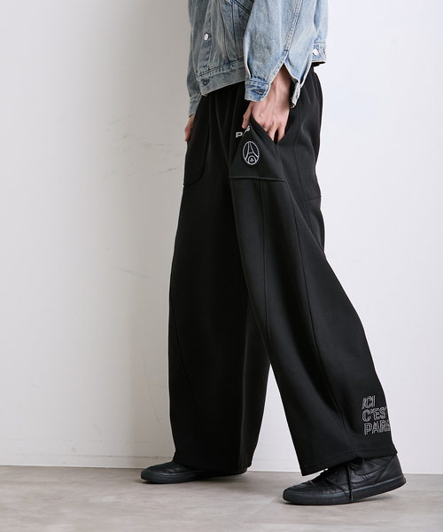 PARIS SAINT-GERMAIN（パリサンジェルマン）の「【Paris Saint-Germain / パリ・サン＝ジェルマン】 JP Knit-Like Script Pants（スウェットパンツ・メンズ・ベージュ/ブラック・MEDIUM/LARGE）」の18枚目の写真
