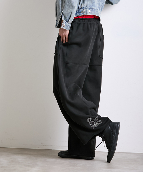 PARIS SAINT-GERMAIN（パリサンジェルマン）の「【Paris Saint-Germain / パリ・サン＝ジェルマン】 JP Knit-Like Script Pants（スウェットパンツ・メンズ・ベージュ/ブラック・MEDIUM/LARGE）」の19枚目の写真