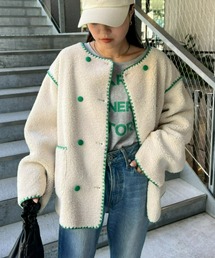 ジャケット・アウター hello :) HELLO.SANFRANCISCO/ハローサンフランシスコ】ハマグリステッチボア