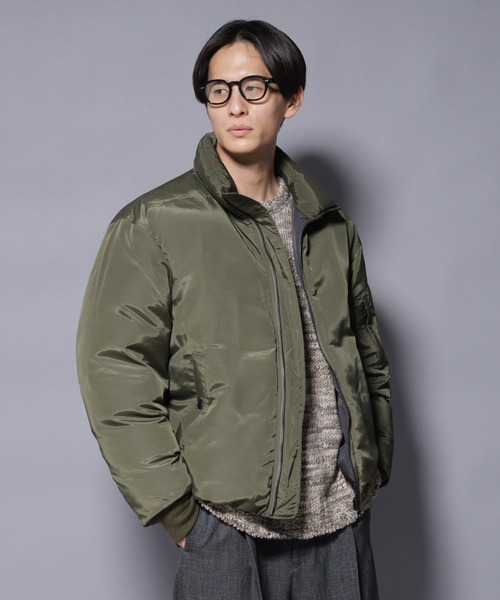 NANO universe（ナノユニバース）の「｢OGAWA PRODUCTS｣anewdown(R) スタンドダウン 難燃性、撥水（ダウンジャケット/コート・メンズ・ブラック/カーキ・M/L）」の2枚目の写真