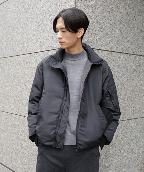 NANO universe（ナノユニバース）の「｢OGAWA PRODUCTS｣anewdown(R) スタンドダウン 難燃性、撥水（ダウンジャケット/コート・メンズ・ブラック/カーキ・M/L）」の10枚目の写真