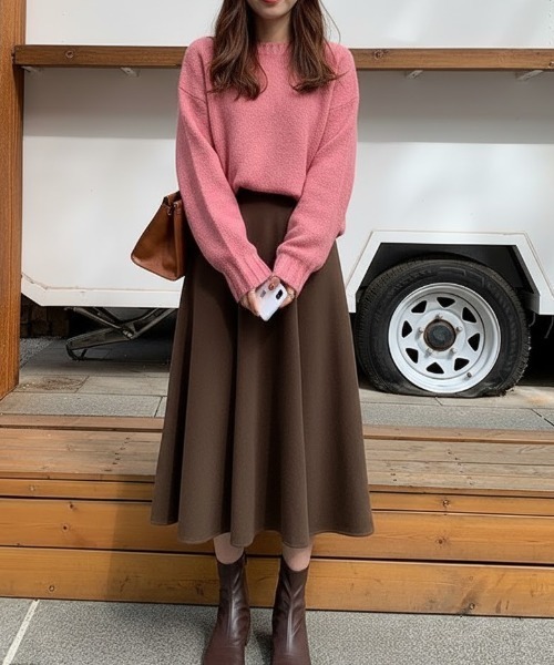 cammie(キャミー)の「ハイウエストフレアスカート(スカート・レディース・ブラック/ブラウン・F/FREE)」の13枚目の写真