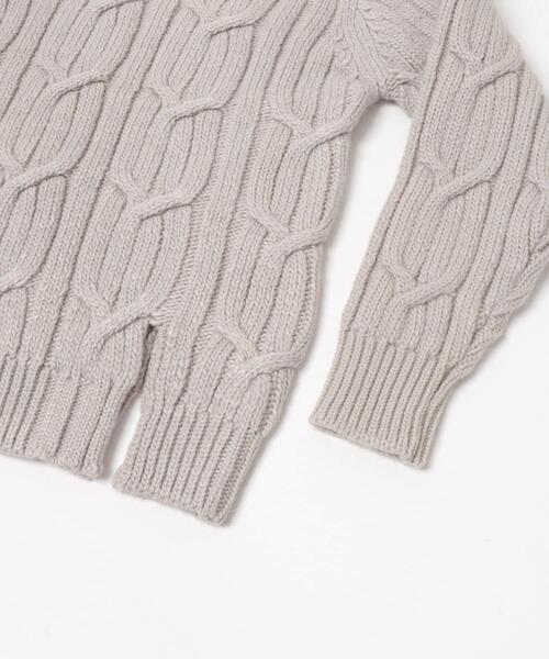 LAATO（ラート）の「big cable knit（ニット/セーター・レディース・ブラック/ブラウン/ライトグレー・FREE）」の13枚目の写真