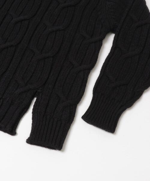 LAATO（ラート）の「big cable knit（ニット/セーター・レディース・ブラック/ブラウン/ライトグレー・FREE）」の9枚目の写真