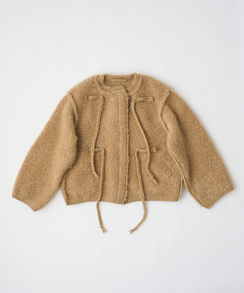 UNFIL アンフィル / mohair & shetland wool jumbo loop knit jacket