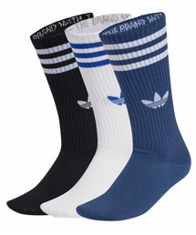 adidas(�A�f�B�_�X)��adidas 3 STRIPES HIGH CREW SOCKS 3 PAIRS / �A�f�B�_�X 3 �X�g���C�v �n�C �N���[ �\�b�N�X 3 �y�A(�\�b�N�X/�C��)