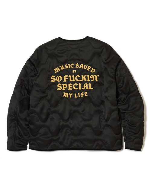 MSML(エムエスエムエル)の「EMBROIDERY QUILTED JACKET(ミリタリージャケット・メンズ・ブラック/ライトグリーン・S/M/L/XL)」の5枚目の写真