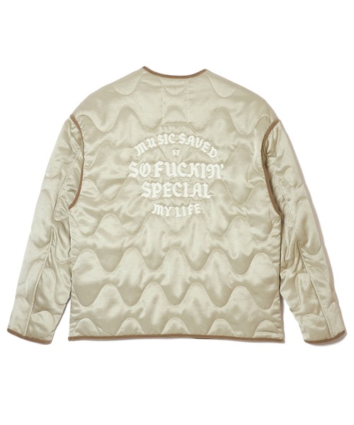 MSML(エムエスエムエル)の「EMBROIDERY QUILTED JACKET(ミリタリージャケット・メンズ・ブラック/ライトグリーン・S/M/L/XL)」の14枚目の写真