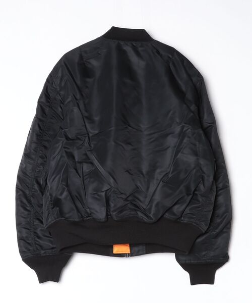 Valley Apparel(バレーアパレル)の「Valley Apparel / MA-1 フライトナイロンジャケット / VA1001(MA-1・メンズ・ブラック/グレー・X-LARGE)」の3枚目の写真