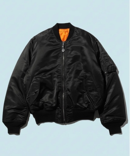 Valley Apparel(バレーアパレル)の「Valley Apparel / MA-1 フライトナイロンジャケット / VA1001(MA-1・メンズ・ブラック/グレー・X-LARGE)」の1枚目の写真