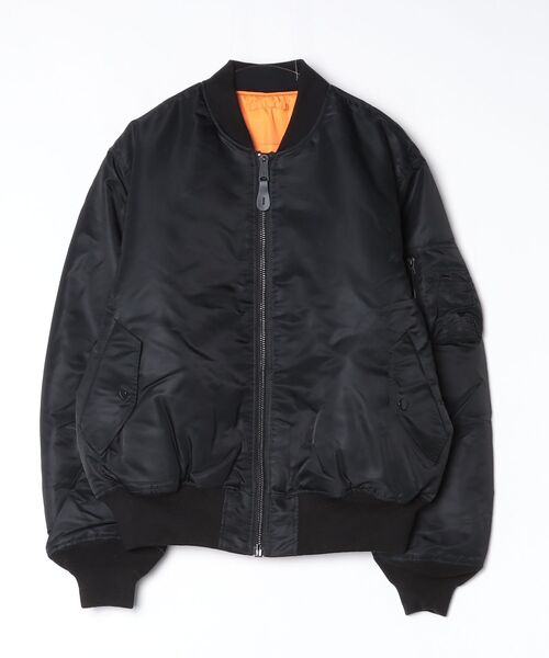 Valley Apparel(バレーアパレル)の「Valley Apparel / MA-1 フライトナイロンジャケット / VA1001(MA-1・メンズ・ブラック/グレー・X-LARGE)」の12枚目の写真