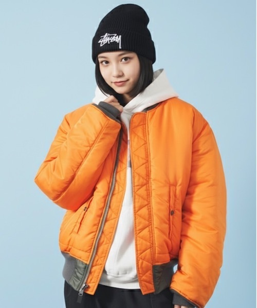 Valley Apparel(バレーアパレル)の「Valley Apparel / MA-1 フライトナイロンジャケット / VA1001(MA-1・メンズ・ブラック/グレー・X-LARGE)」の9枚目の写真