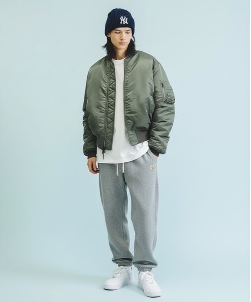 Valley Apparel(バレーアパレル)の「Valley Apparel / MA-1 フライトナイロンジャケット / VA1001(MA-1・メンズ・ブラック/グレー・X-LARGE)」の7枚目の写真
