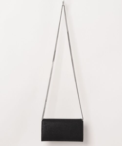 STELLA McCARTNEY（ステラマッカートニー）の「Falabella Wallet-On-Chain Crossbody / ファラベラ ウォレットオンチェーン クロスボディバッグ（ショルダーバッグ・レディース・ブラック/ライトグレー・ONE SIZE）」の3枚目の写真