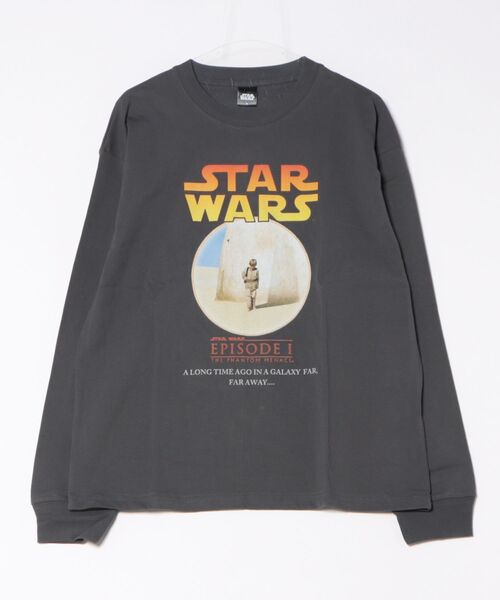 STAR WARS(スターウォーズ)の「【 STAR WARS 】 プリント ロングTスリーブTシャツ 25W11(Tシャツ/カットソー・レディース・スミクロ/オートミール/アイボリー/ブラック系その他・MEDIUM/LARGE)」の3枚目の写真