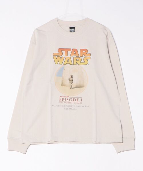 STAR WARS(スターウォーズ)の「【 STAR WARS 】 プリント ロングTスリーブTシャツ 25W11(Tシャツ/カットソー・レディース・スミクロ/オートミール/アイボリー/ブラック系その他・MEDIUM/LARGE)」の2枚目の写真
