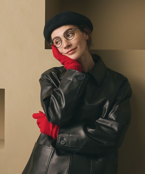 BEAUTY&YOUTH UNITED ARROWS（ビューティーアンドユースユナイテッドアローズ）の「カラー ジャージー リブ グローブ（手袋・レディース・ブラック/グレー系/ベージュ/レッド・FREE）」の10枚目の写真