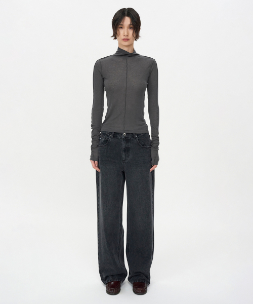 INSILENCE WOMEN（インサイレンスウーマン）の「ブロークンツイルストレートジーンズ ブラック（デニムパンツ・レディース・その他・X-SMALL/SMALL/MEDIUM/LARGE）」の2枚目の写真