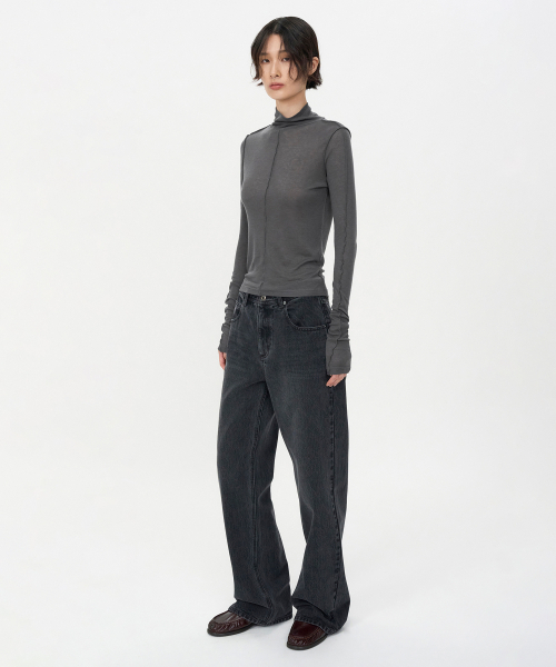 INSILENCE WOMEN（インサイレンスウーマン）の「ブロークンツイルストレートジーンズ ブラック（デニムパンツ・レディース・その他・X-SMALL/SMALL/MEDIUM/LARGE）」の3枚目の写真