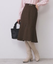 index | カルゼツイードアシメフレアスカート【洗濯機OK/防シワ/イージーアイロン/抗ピル】(スカート)