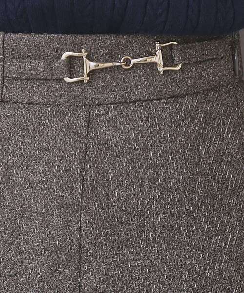 index（インデックス）の「カルゼツイードアシメフレアスカート【洗濯機OK/防シワ/イージーアイロン/抗ピル】（スカート・レディース・ダークグレー/ネイビー/ブラウン系その他2・36/38/40/42）」の7枚目の写真