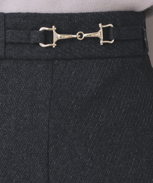 index（インデックス）の「カルゼツイードアシメフレアスカート【洗濯機OK/防シワ/イージーアイロン/抗ピル】（スカート・レディース・ダークグレー/ネイビー/ブラウン系その他2・36/38/40/42）」の11枚目の写真