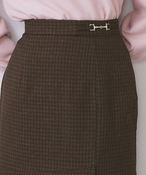 index（インデックス）の「カルゼツイードアシメフレアスカート【洗濯機OK/防シワ/イージーアイロン/抗ピル】（スカート・レディース・ダークグレー/ネイビー/ブラウン系その他2・36/38/40/42）」の19枚目の写真
