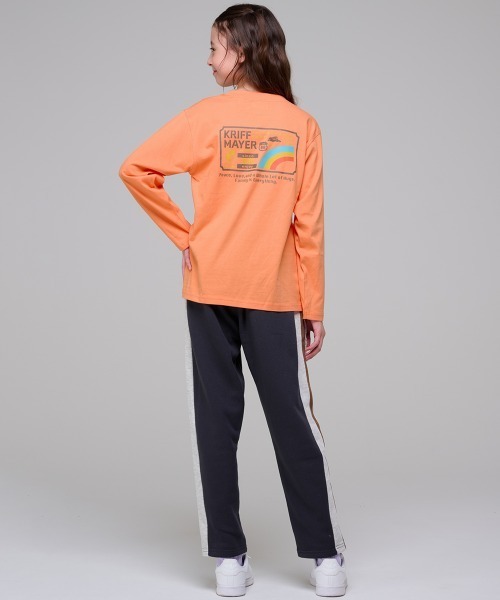 KRIFF MAYER Kid's Collection（クリフメイヤーキッズコレクション）の「【綿100％】楽LUCKロンT(虹)（Tシャツ/カットソー・キッズ・ブルー/オフホワイト/オレンジ/チャコール・120/170/160/150/140/130）」の9枚目の写真