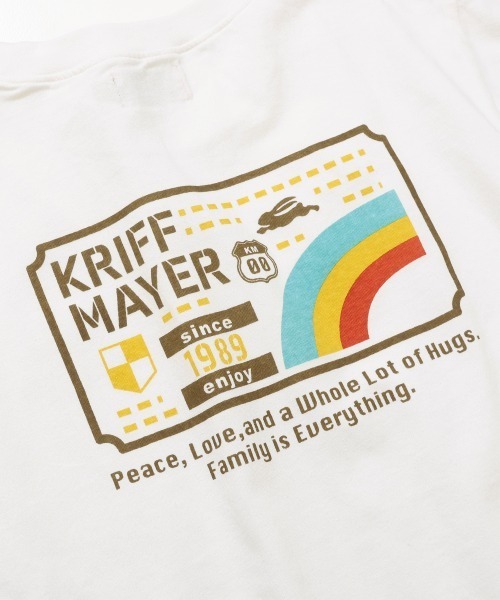 KRIFF MAYER Kid's Collection（クリフメイヤーキッズコレクション）の「【綿100％】楽LUCKロンT(虹)（Tシャツ/カットソー・キッズ・ブルー/オフホワイト/オレンジ/チャコール・120/170/160/150/140/130）」の10枚目の写真