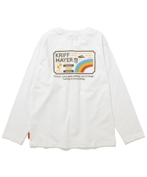 KRIFF MAYER Kid's Collection（クリフメイヤーキッズコレクション）の「【綿100％】楽LUCKロンT(虹)（Tシャツ/カットソー・キッズ・ブルー/オフホワイト/オレンジ/チャコール・120/170/160/150/140/130）」の21枚目の写真