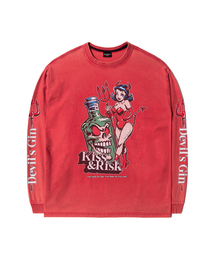RG Kiss & Risk Washed Long Sleeve (Red)