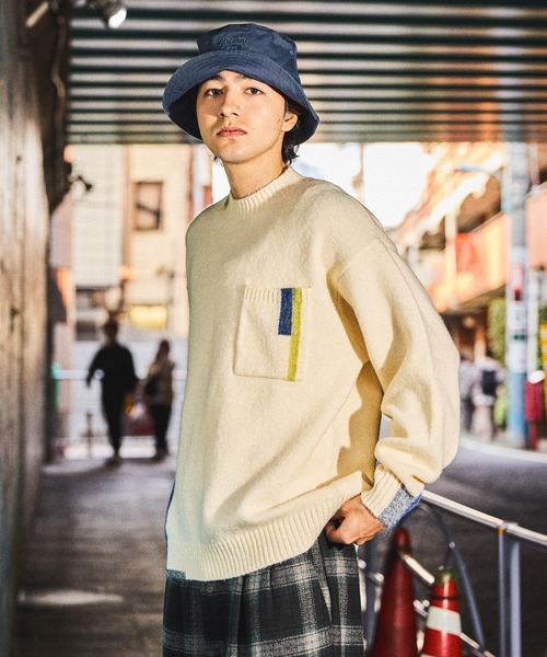 niko and...(ニコアンド)の「ポイントカラーニットプルオーバー(ニット/セーター・メンズ・ブラック/アイボリー/ブラウン・LARGE/MEDIUM)」の3枚目の写真