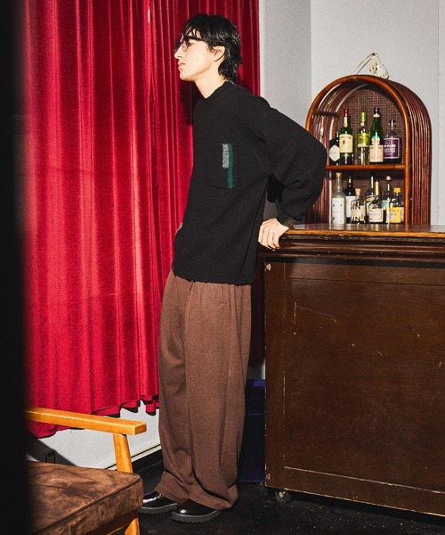 niko and...(ニコアンド)の「ポイントカラーニットプルオーバー(ニット/セーター・メンズ・ブラック/アイボリー/ブラウン・LARGE/MEDIUM)」の6枚目の写真