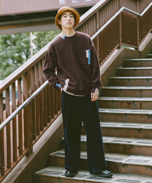 niko and...(ニコアンド)の「ポイントカラーニットプルオーバー(ニット/セーター・メンズ・ブラック/アイボリー/ブラウン・LARGE/MEDIUM)」の10枚目の写真